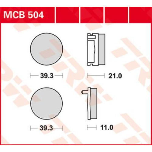 ТОРМОЗНЫЕ КОЛОДКИ TRW (17220377) MCB504 ALLROUND ORGANIC