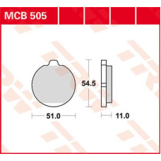 ТОРМОЗНЫЕ КОЛОДКИ TRW (17220378) MCB505 ALLROUND ORGANIC