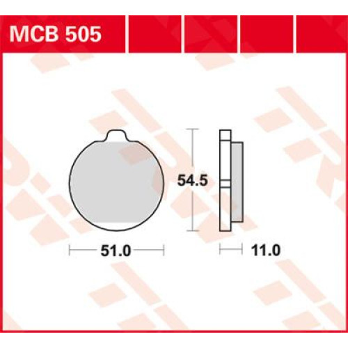 ТОРМОЗНЫЕ КОЛОДКИ TRW (17220378) MCB505 ALLROUND ORGANIC