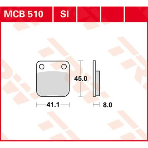 ТОРМОЗНЫЕ КОЛОДКИ TRW (17220381) MCB510 ALLROUND ORGANIC
