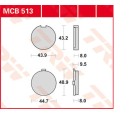 ТОРМОЗНЫЕ КОЛОДКИ TRW (17220385) MCB513 ALLROUND ORGANIC