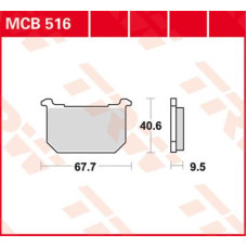 ТОРМОЗНЫЕ КОЛОДКИ TRW (17220387) MCB516 ALLROUND ORGANIC