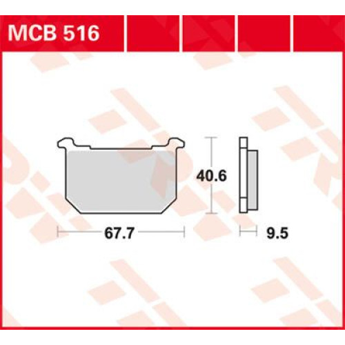 ТОРМОЗНЫЕ КОЛОДКИ TRW (17220387) MCB516 ALLROUND ORGANIC