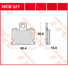 ТОРМОЗНЫЕ КОЛОДКИ TRW (17220393) MCB521 ALLROUND ORGANIC