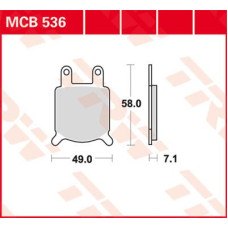 ТОРМОЗНЫЕ КОЛОДКИ TRW (17220411) MCB536 ALLROUND ORGANIC