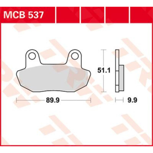 ТОРМОЗНЫЕ КОЛОДКИ TRW (17220412) MCB537 ALLROUND ORGANIC