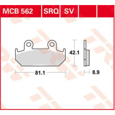 ТОРМОЗНЫЕ КОЛОДКИ TRW (17220435) MCB562SRQ SRQ SINTER TRACK