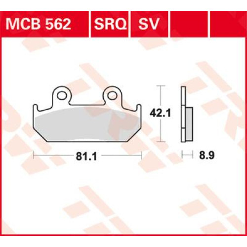 ТОРМОЗНЫЕ КОЛОДКИ TRW (17220435) MCB562SRQ SRQ SINTER TRACK