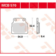 ТОРМОЗНЫЕ КОЛОДКИ TRW (17220440) MCB570 ALLROUND ORGANIC