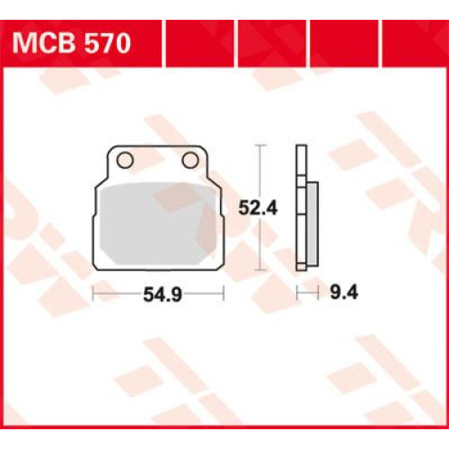 ТОРМОЗНЫЕ КОЛОДКИ TRW (17220440) MCB570 ALLROUND ORGANIC