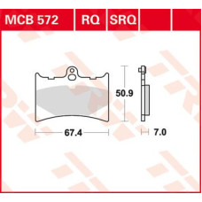 ТОРМОЗНЫЕ КОЛОДКИ TRW (17220443) MCB572RQ RQ ORGANIC SPORT