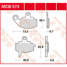ТОРМОЗНЫЕ КОЛОДКИ TRW (17220444) MCB573 ALLROUND ORGANIC