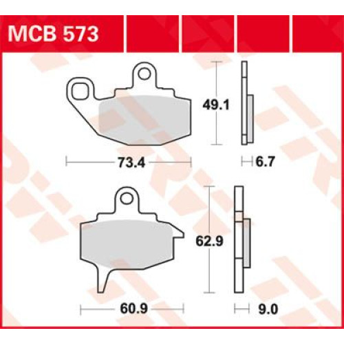 ТОРМОЗНЫЕ КОЛОДКИ TRW (17220444) MCB573 ALLROUND ORGANIC