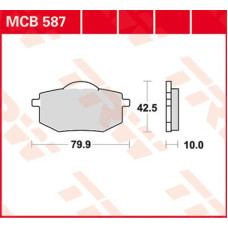 ТОРМОЗНЫЕ КОЛОДКИ TRW (17220455) MCB587 ALLROUND ORGANIC