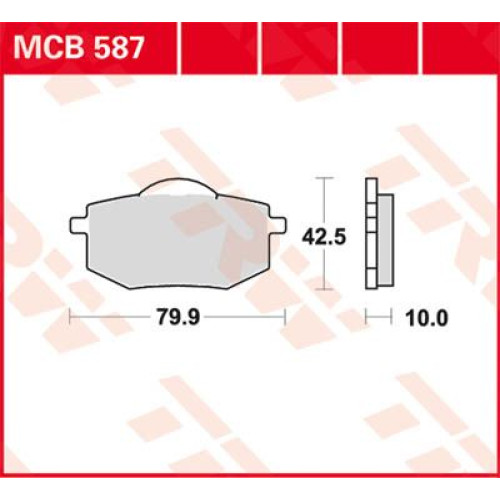 ТОРМОЗНЫЕ КОЛОДКИ TRW (17220455) MCB587 ALLROUND ORGANIC