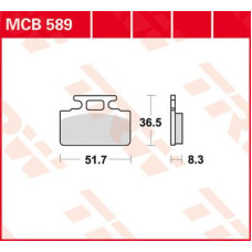 ТОРМОЗНЫЕ КОЛОДКИ TRW (17220456) MCB589 ALLROUND ORGANIC