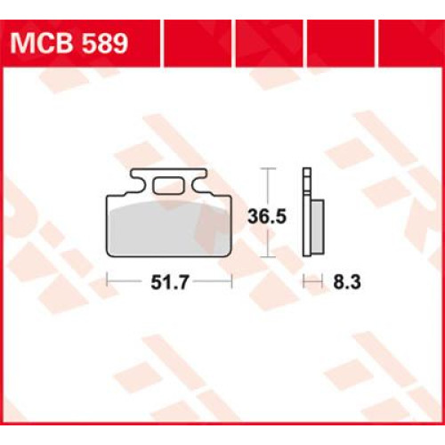 ТОРМОЗНЫЕ КОЛОДКИ TRW (17220456) MCB589 ALLROUND ORGANIC