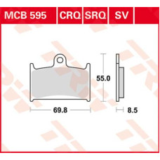 ТОРМОЗНЫЕ КОЛОДКИ TRW (17220463) карбон MCB595CRQ CRQ HYPER- RACING