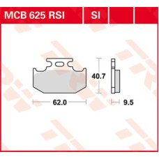 ТОРМОЗНЫЕ КОЛОДКИ TRW (17220483) внедорожное MCB625SI SI SINTER