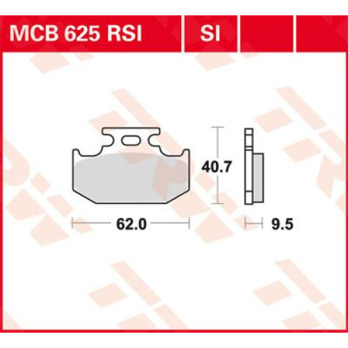 ТОРМОЗНЫЕ КОЛОДКИ TRW (17220483) внедорожное MCB625SI SI SINTER