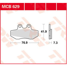 ТОРМОЗНЫЕ КОЛОДКИ TRW (17220488) MCB629 ALLROUND ORGANIC