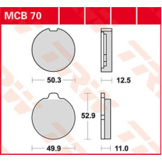 ТОРМОЗНЫЕ КОЛОДКИ TRW (17220538) MCB70 ALLROUND ORGANIC