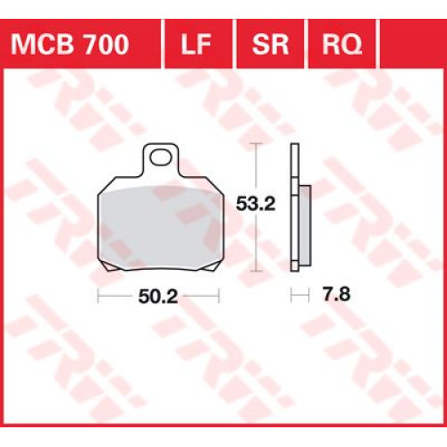 ТОРМОЗНЫЕ КОЛОДКИ TRW (17220539) MCB700 ALLROUND ORGANIC