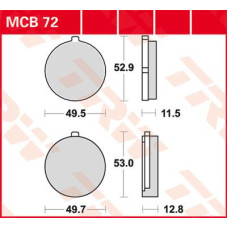 ТОРМОЗНЫЕ КОЛОДКИ TRW (17220554) MCB72 ALLROUND ORGANIC