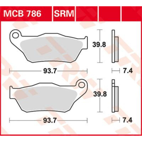 ТОРМОЗНЫЕ КОЛОДКИ TRW (17220581) MCB786 ALLROUND ORGANIC