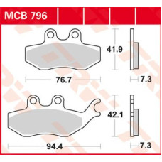 ТОРМОЗНЫЕ КОЛОДКИ TRW (17220583) MCB796 ALLROUND ORGANIC