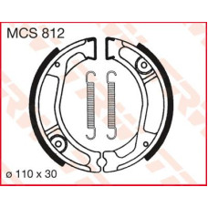 ТОРМОЗНЫЕ КОЛОДКИ (БАШМАК) БАРАБАННОГО ТИПА TRW (17230362) S MCS812 S