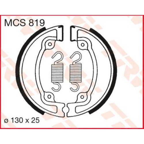 ТОРМОЗНЫЕ КОЛОДКИ (БАШМАК) БАРАБАННОГО ТИПА TRW (17230366) S MCS819 S