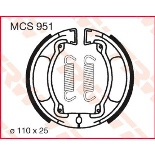 ТОРМОЗНЫЕ КОЛОДКИ (БАШМАК) БАРАБАННОГО ТИПА TRW (17230389) S MCS951 S