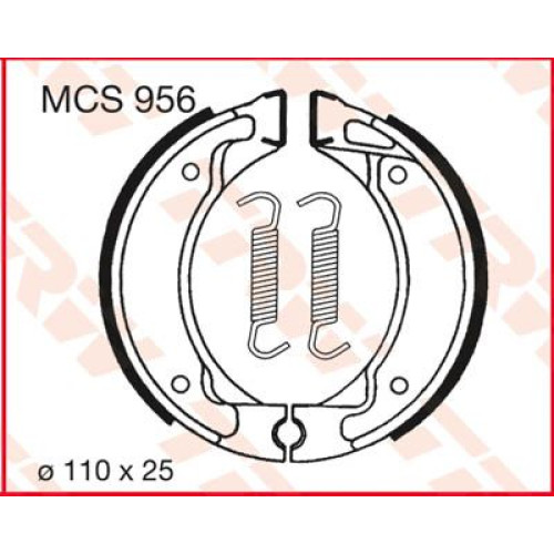 ТОРМОЗНЫЕ КОЛОДКИ (БАШМАК) БАРАБАННОГО ТИПА TRW (17230394) S MCS956 S