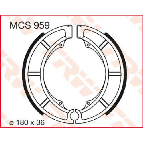 ТОРМОЗНЫЕ КОЛОДКИ (БАШМАК) БАРАБАННОГО ТИПА TRW (17230397) S MCS959 S