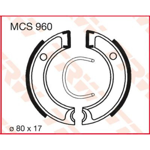 ТОРМОЗНЫЕ КОЛОДКИ (БАШМАК) БАРАБАННОГО ТИПА TRW (17230398) S MCS960 S