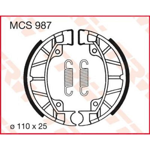 ТОРМОЗНЫЕ КОЛОДКИ (БАШМАК) БАРАБАННОГО ТИПА TRW (17230406) S MCS987 S