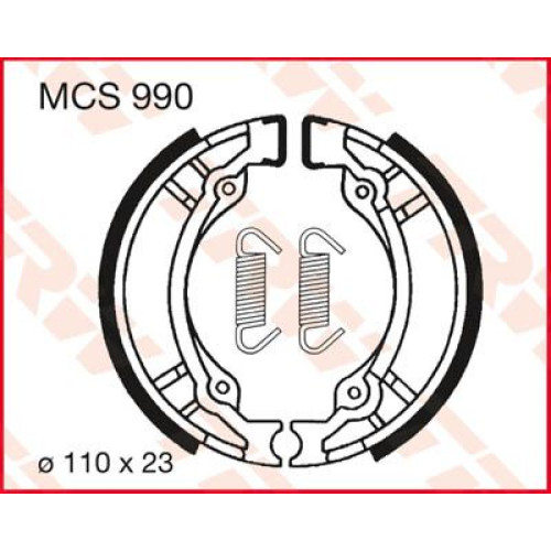 ТОРМОЗНЫЕ КОЛОДКИ (БАШМАК) БАРАБАННОГО ТИПА TRW (17230408) S MCS990 S