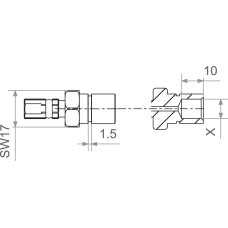 НАКОНЕЧНИК ТОРМОЗНОГО ШЛАНГА TRW (17420521) M10x1.0 FEMALE GM M10X1.0 FEMALE GM