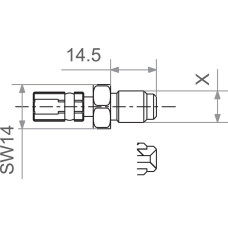 НАКОНЕЧНИК ТОРМОЗНОГО ШЛАНГА TRW (17420527) M10x1.25 MALE SWIVEL M10X1.25 MALE SWIVEL