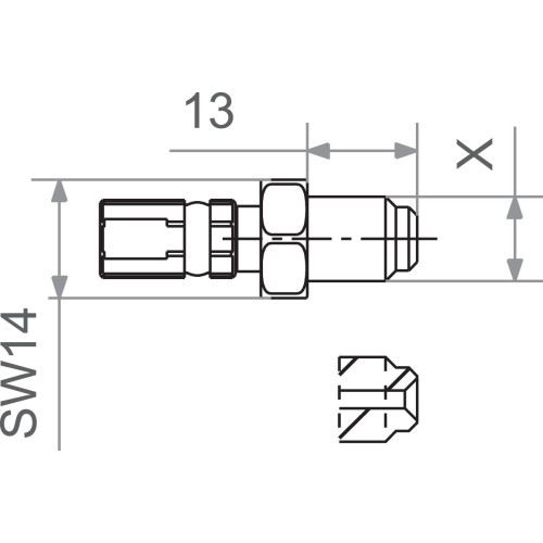 НАКОНЕЧНИК ТОРМОЗНОГО ШЛАНГА TRW (17420537) серебристый M10x1.0 MALE M10X1.0 MALE