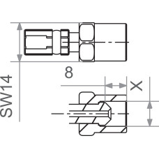 НАКОНЕЧНИК ТОРМОЗНОГО ШЛАНГА TRW (17420540) M10x1.25 FEMALE SWIVE M10X1.25 FEMALE SWIVE