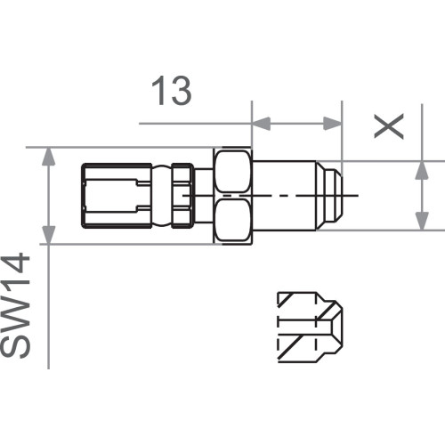 НАКОНЕЧНИК ТОРМОЗНОГО ШЛАНГА TRW (17420541) серебристый M10x1.25 MALE M10X1.25 MALE