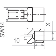 НАКОНЕЧНИК ТОРМОЗНОГО ШЛАНГА TRW (17420545) чёрный M10x1.0 FEMALE M10X1.0 FEMALE
