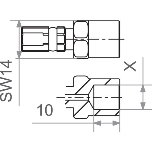 НАКОНЕЧНИК ТОРМОЗНОГО ШЛАНГА TRW (17420549) чёрный M10x1.25 FEMALE M10X1.25 FEMALE