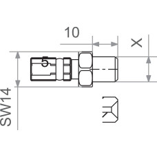 НАКОНЕЧНИК ТОРМОЗНОГО ШЛАНГА TRW (17420555) золотистый M10x1.0 MALE M10X1.0 MALE