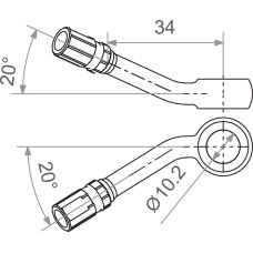 НАКОНЕЧНИК ТОРМОЗНОГО ШЛАНГА TRW (17420604) M10 20S TI