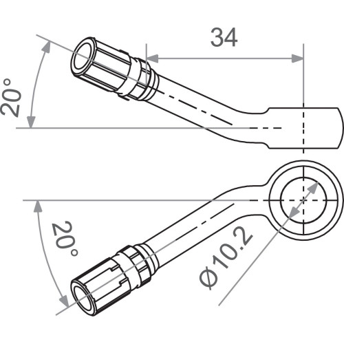 НАКОНЕЧНИК ТОРМОЗНОГО ШЛАНГА TRW (17420638) золотистый M10 20S