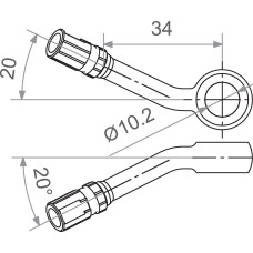 НАКОНЕЧНИК ТОРМОЗНОГО ШЛАНГА TRW (17420639) золотистый M10 30