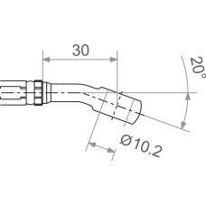 НАКОНЕЧНИК ТОРМОЗНОГО ШЛАНГА TRW (17420643) золотистый M10 20